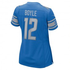 D.Lions #12 Tim Boyle Blue Game Player Jersey Stitched American Football Jerseys