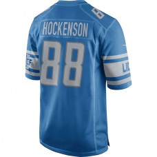 D.Lions #88 T.J. Hockenson Blue Game Jersey Stitched American Football Jerseys
