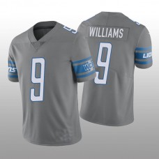 D.Lions #9 Jameson Williams Steel 2022 Draft Vapor Limited Jersey Stitched American Football Jerseys