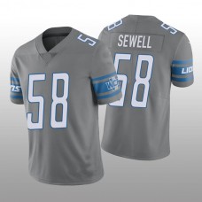 D.Lions # 58 Penei Sewell Silver Vapor Limited Jersey Stitched American Football Jerseys