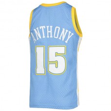 D.Nuggets #15 Carmelo Anthony Mitchell & Ness 2003-04 Hardwood Classics Swingman Blue Stitched American Basketball Jersey