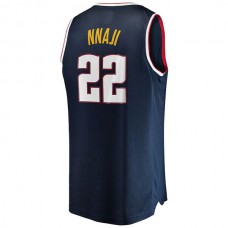 D.Nuggets #22 Zeke Nnaji Fanatics Branded 2021-22 Fast Break Replica Jersey Icon Edition Navy Stitched American Basketball Jersey