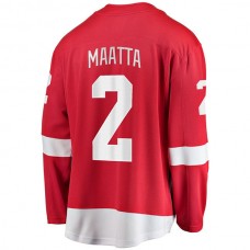 D.Red Wings #2 Olli Maatta Fanatics Branded Home Breakaway Player Jersey Red Stitched American Hockey Jerseys