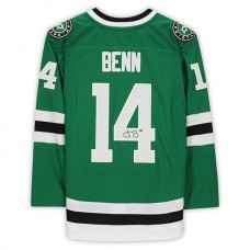 D.Stars #14 Jamie Benn Fanatics Authentic Autographed Jersey Kelly Green Stitched American Hockey Jerseys