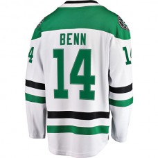 D.Stars #14 Jamie Benn Fanatics Branded Away Premier Breakaway Player Jersey White Stitched American Hockey Jerseys