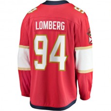 F.Panthers #94 Ryan Lomberg Fanatics Branded Home Breakaway Player Jersey Red Stitched American Hockey Jerseys
