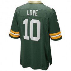 GB.Packers #10 Jordan Love Green Game Jersey Stitched American Football Jerseys