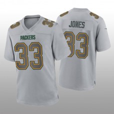 GB.Packers #33 Aaron Jones Gray Atmosphere Game Jersey Stitched American Football Jerseys