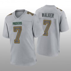 GB.Packers #7 Quay Walker Gray Atmosphere Game Jersey Stitched American Football Jerseys