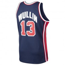 G.State Warriors #13 Chris Mullin Basketball Mitchell & Ness Home 1992 Dream Team Authentic Jersey Navy Stitched American Basketball Jersey