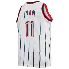 H.Rockets #11 Yao Ming Mitchell & Ness Big & Tall Hardwood Classics Swingman Jersey White Stitched American Basketball Jersey