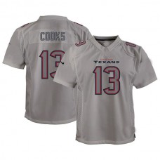 H.Texans #13 Brandin Cooks Gray Atmosphere Game Jersey Stitched American Football Jerseys