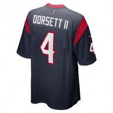 H.Texans #4 Phillip Dorsett II Navy Game Jersey Stitched American Football Jerseys