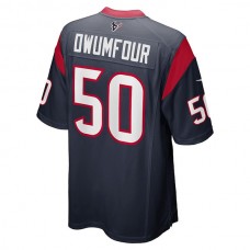 H.Texans #50 Michael Dwumfour Navy Game Player Jersey Stitched American Football Jerseys