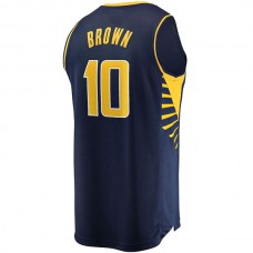 IN.Pacers #10 Kendall Brown Fanatics Branded 2021-22 Fast Break Replica Jersey Icon Edition Navy Stitched American Basketball Jersey