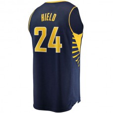 IN.Pacers #24 Buddy Hield Fanatics Branded 2021-22 Fast Break Replica Jersey Icon Edition Navy Stitched American Basketball Jersey