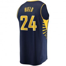 IN.Pacers #24 Buddy Hield Fanatics Branded 2022-23 Fast Break Replica Jersey Navy Icon Edition Stitched American Basketball Jersey