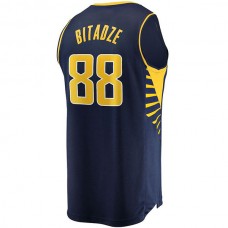 IN.Pacers #88 Goga Bitadze Fanatics Branded 2021-22 Fast Break Replica Jersey City Edition Navy Stitched American Basketball Jersey