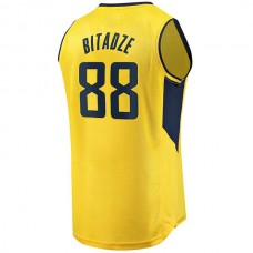 IN.Pacers #88 Goga Bitadze Fanatics Branded Youth Fast Break Replica Player Jersey Statement Edition Gold Stitched American Basketball Jersey