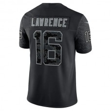 J.Jaguars #16 Trevor Lawrence Black RFLCTV Limited Jersey Stitched American Football Jerseys