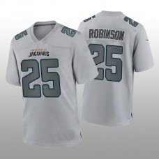 J.Jaguars #25 James Robinson Gray Atmosphere Game Jersey Stitched American Football Jerseys