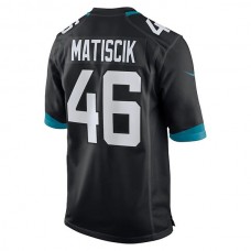 J.Jaguars #46 Ross Matiscik Black Game Jersey Stitched American Football Jerseys