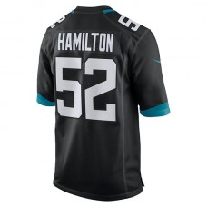 J.Jaguars #52 DaVon Hamilton Black Game Jersey Stitched American Football Jerseys