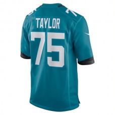 J.Jaguars #75 Jawaan Taylor Teal Game Jersey Stitched American Football Jerseys