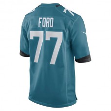 J.Jaguars #77 Nick Ford Teal Game Player Jersey Stitched American Football Jerseys