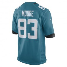 J.Jaguars #83 Jaylon Moore Teal Game Player Jersey Stitched American Football Jerseys