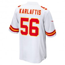 KC.Chiefs #56 George Karlaftis White Away Game Player Jersey Stitched American Football Jerseys