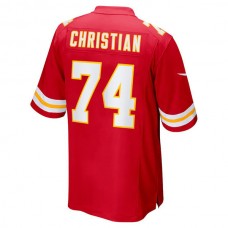 KC.Chiefs #74 Geron Christian Red Game Player Jersey Stitched American Football Jerseys