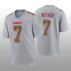 KC.Chiefs #7 Harrison Butker Gray Atmosphere Game Jersey Stitched American Football Jerseys
