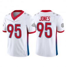 KC.Chiefs #95 Chris Jones 2022 White Pro Bowl Stitched Jersey American Football Jerseys