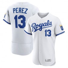 Kansas City Royals #13 Salvador Pérez White 2022 Home Authentic Player Jersey Baseball Jerseys