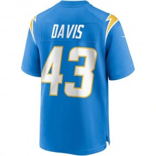 LA.Chargers #43 Michael Davis Powder Blue Game Jersey Stitched American Football Jerseys