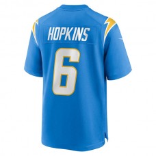 LA.Chargers #6 Dustin Hopkins Powder Blue Game Jersey Stitched American Football Jerseys