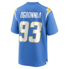 LA.Chargers #93 Otito Ogbonnia Powder Blue Game Player Jersey Stitched American Football Jerseys