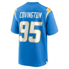 LA.Chargers #95 Christian Covington Powder Blue Game Jersey Stitched American Football Jerseys
