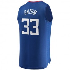 LA.Clippers #33 Nicolas Batum Fanatics Branded 2021-22 Fast Break Replica Jersey Icon Edition Royal Stitched American Basketball Jersey