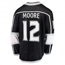 LA.Kings #12 Trevor Moore Fanatics Branded Home Breakaway Player Jersey Black Stitched American Hockey Jerseys
