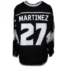 LA.Kings #27 Alec Martinez Fanatics Authentic Game-Used from the 2017-18 Season Black Stitched American Hockey Jerseys