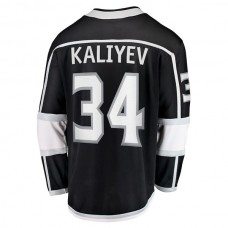 LA.Kings #34 Arthur Kaliyev Fanatics Branded Home Breakaway Player Jersey Black Stitched American Hockey Jerseys