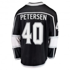 LA.Kings #40 Cal Petersen Fanatics Branded Home Breakaway Player Jersey Black Stitched American Hockey Jerseys