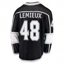LA.Kings #48 Brendan Lemieux Fanatics Branded Home Breakaway Player Jersey Black Stitched American Hockey Jerseys