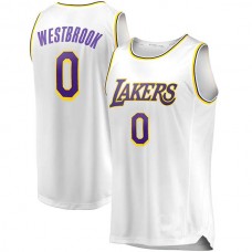 LA.Lakers #0 Russell Westbrook Fanatics Branded 2020-21 Fast Break Replica Player Jersey White Association Edition Stitched American Basketball Jersey