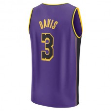 LA.Lakers #3 Anthony Davis Fanatics Branded 2022-23 Fast Break Replica Player Jersey Statement Edition Purple Stitched American Basketball Jersey