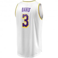 LA.Lakers #3 Anthony Davis Fanatics Branded Fast Break Player Replica Jersey Association Edition White Stitched American Basketball Jersey