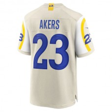 LA.Rams #23 Cam Akers Bone Game Jersey Stitched American Football Jerseys