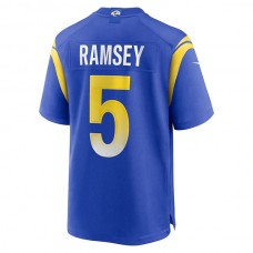 LA.Rams #5 Jalen Ramsey Royal Player Game Jersey Stitched American Football Jersey